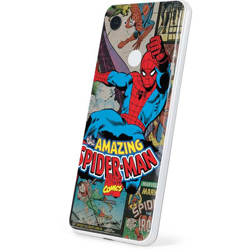 Marvel Classic Comics Amazing Spider-Man Collage Google Pixel 3 Skin